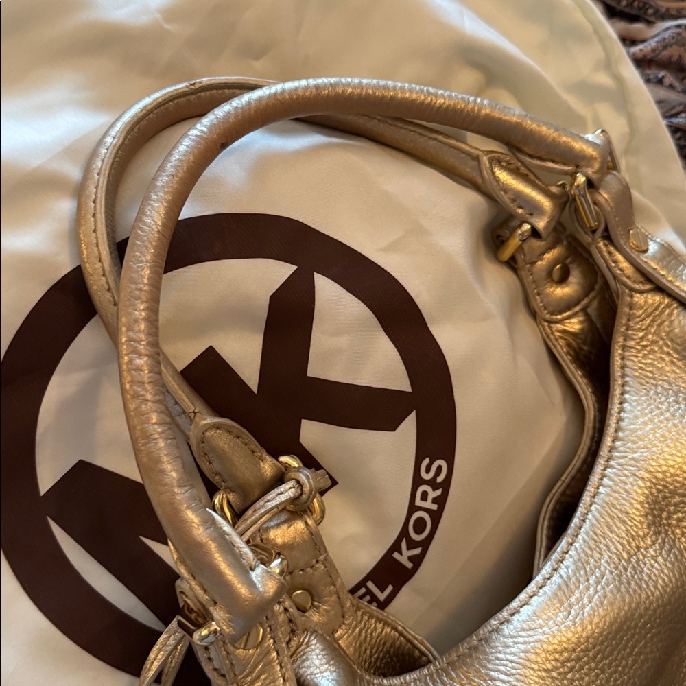 Michael Kors Gold Women's Shoulder Bag - Picture 5 of 8